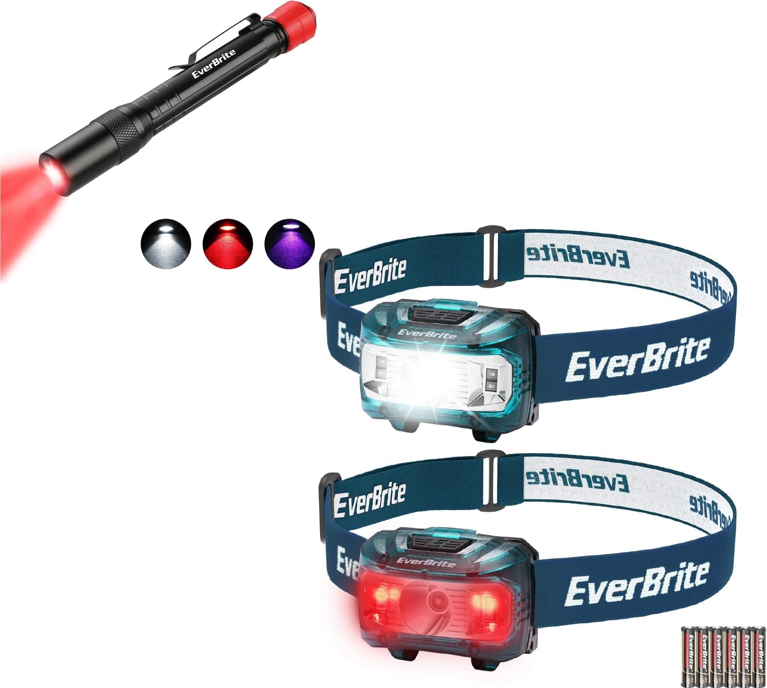 EverBrite Headlamp Red Adjustable UV Multi-Use