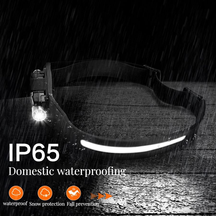 2-in-1 Outdoor Sensing COB Headlight Rechargeable Waterproof