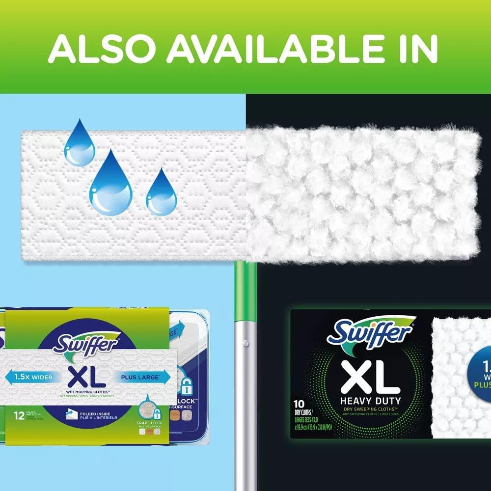 Swiffer X-Large Disposable Mop Cloths - Large Durable Soft and Hypoallergenic