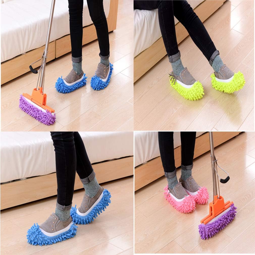 Eco-Friendly Reusable Slippers Soft Microfiber Mops for Floors