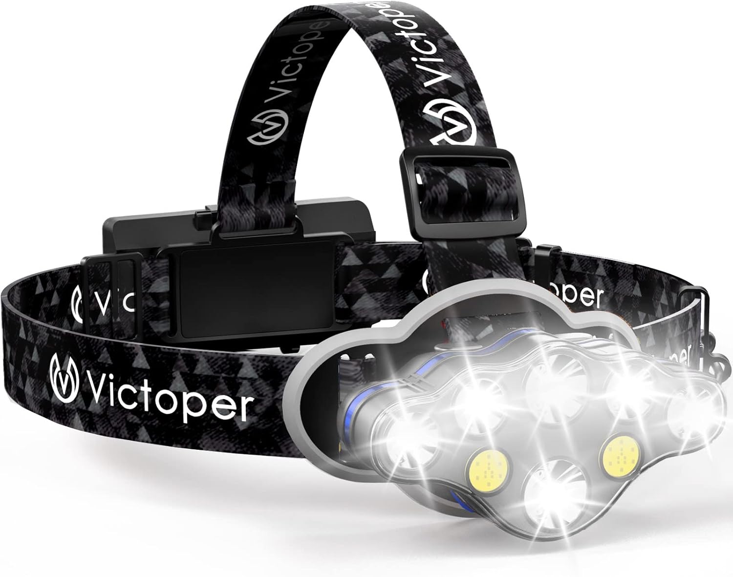 Victoper 8 LED Headlamp 18000 Lumen Waterproof Outdoor Light