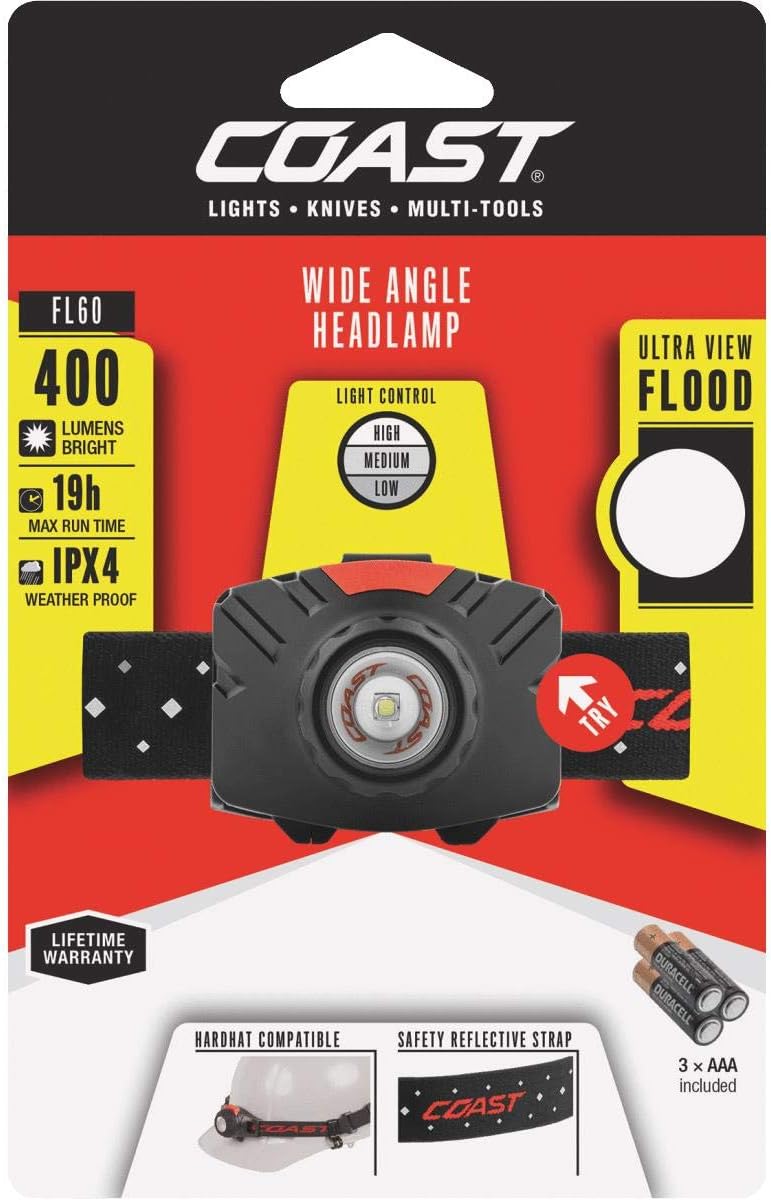 Coast FL60 400 Lumen Headlamp Ultimate Camping Light
