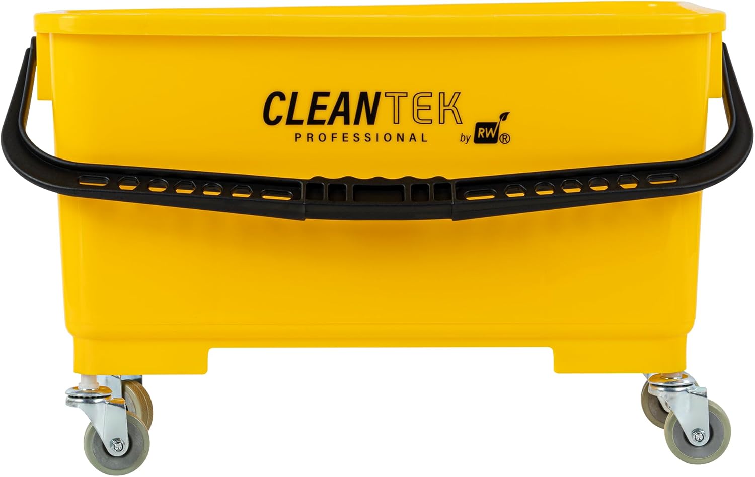 Restaurantware 25 Qt Yellow Mop Bucket with Casters