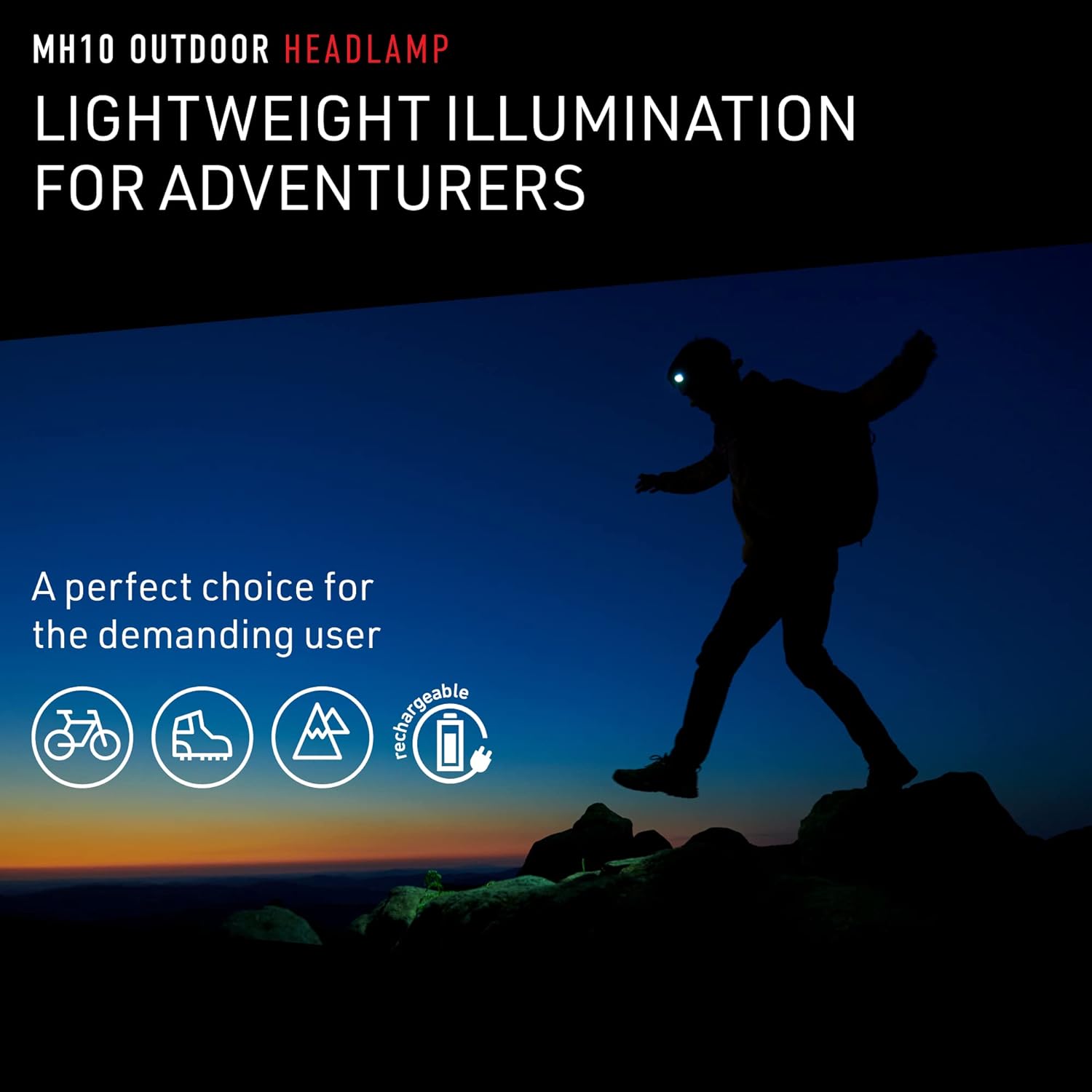 Rechargeable Headlamp High Power Water-Ready for Explorers