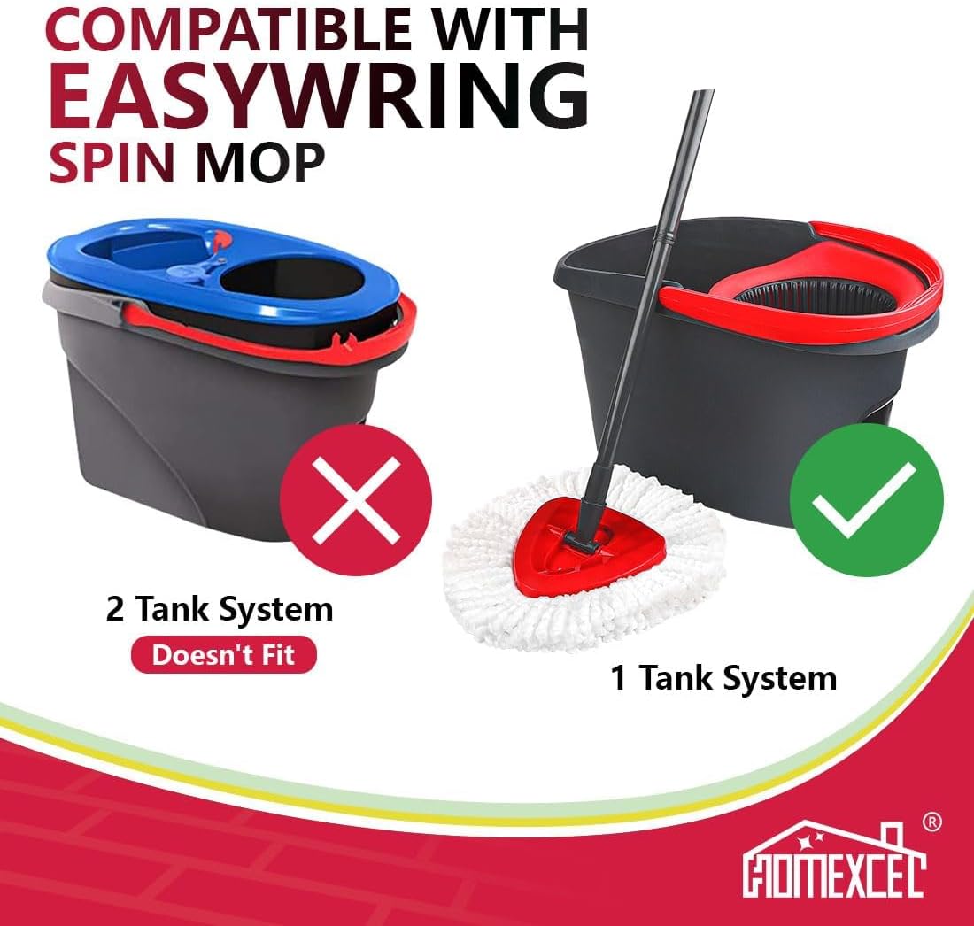 HOMEXCEL Mop Replacement Heads for O-Cedar Spin Mops 3-Pack