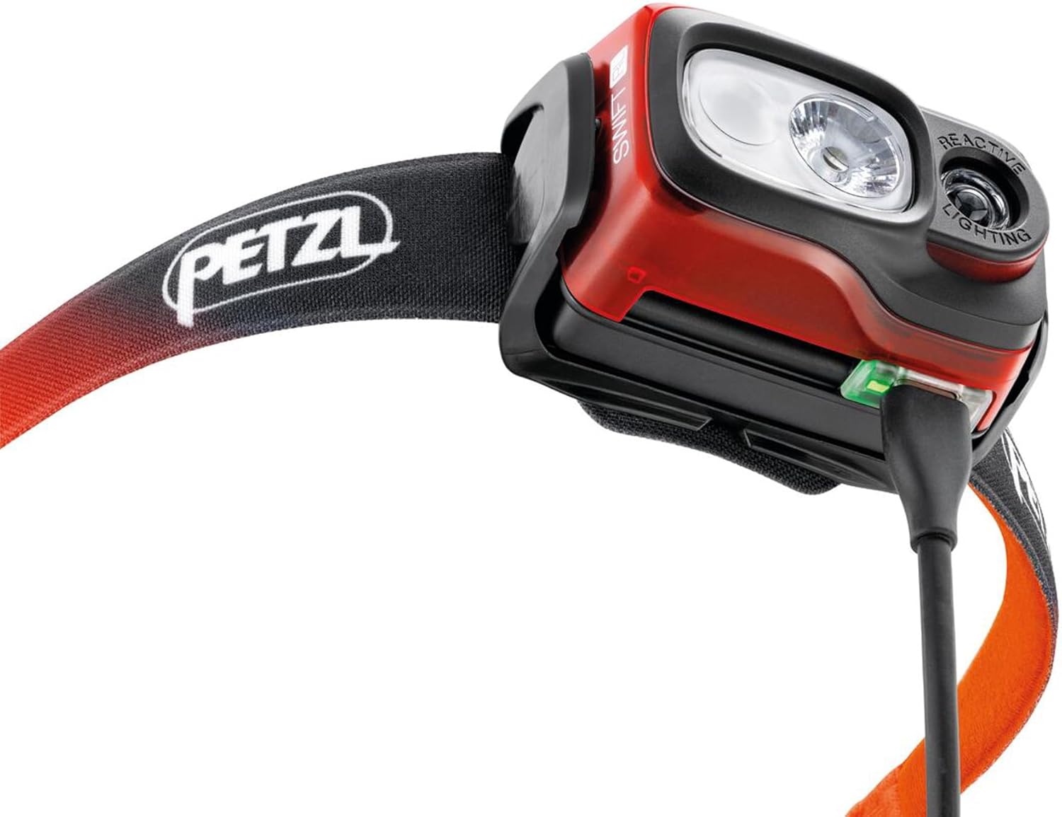 PETZL Swift RL Headlamp Orange Rechargeable Durable Energy-Efficient Night Vision Mode Options
