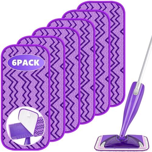 6-Pack Reusable Mop Pads for Swiffer Wet Jet Mops