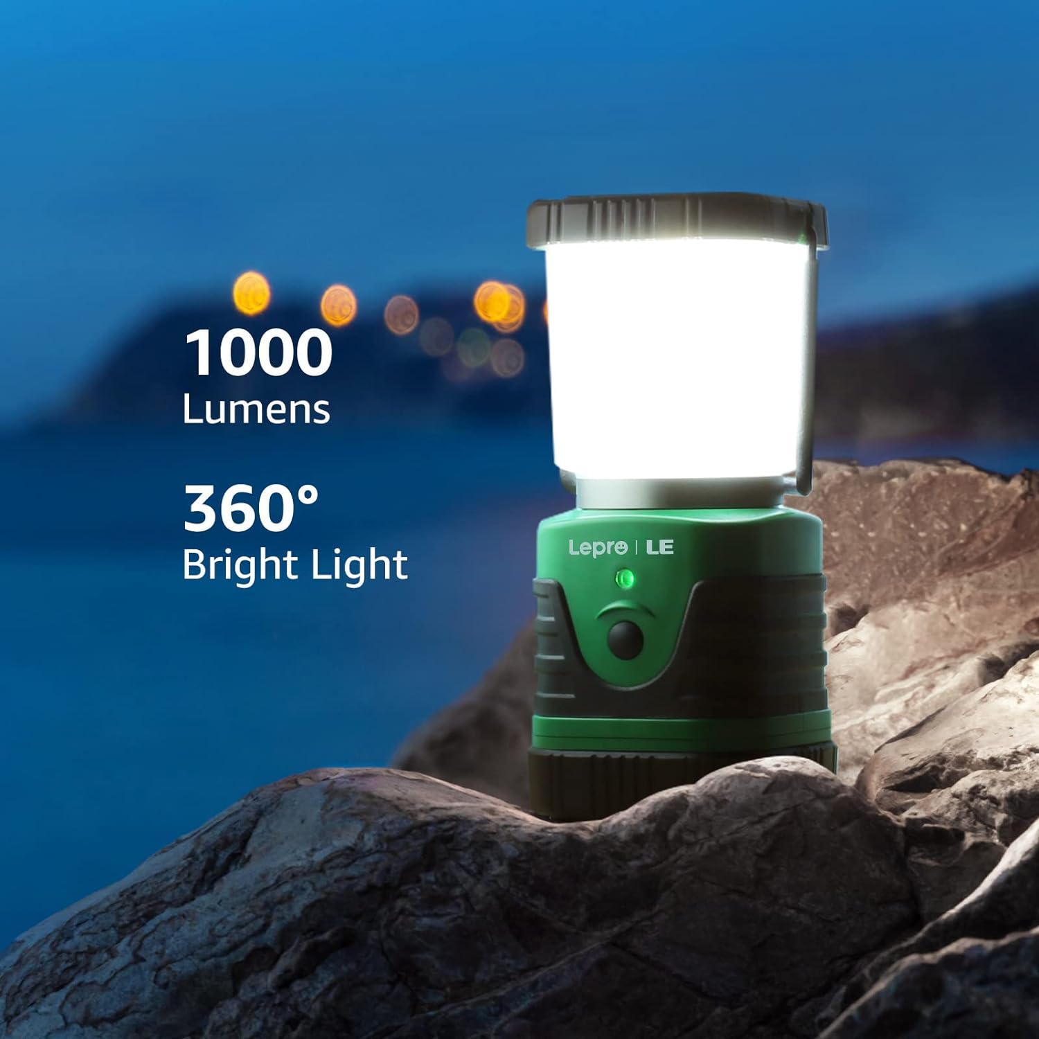 Lepro Bundle camping lantern rechargeable power bank headlamp with motion sensor