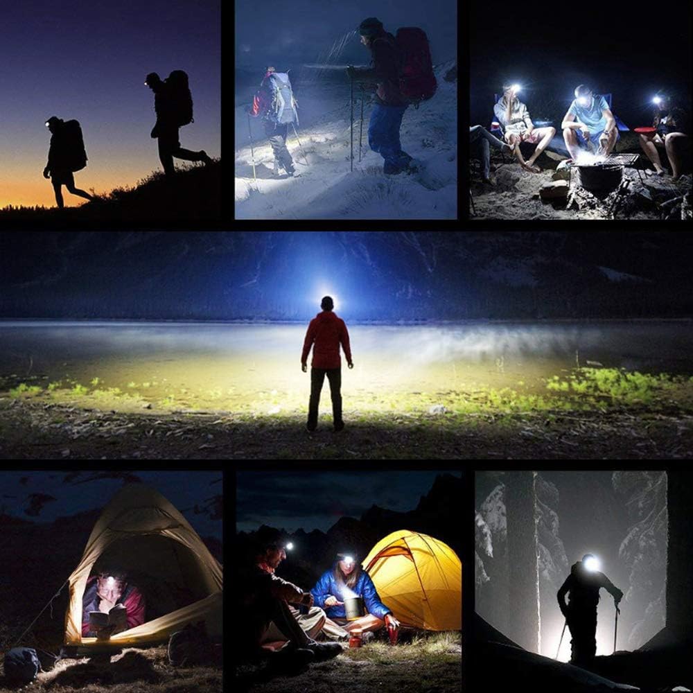 2 Pack Rechargeable Headlight with 2000 Lumens - Adjustable Waterproof Hands-Free