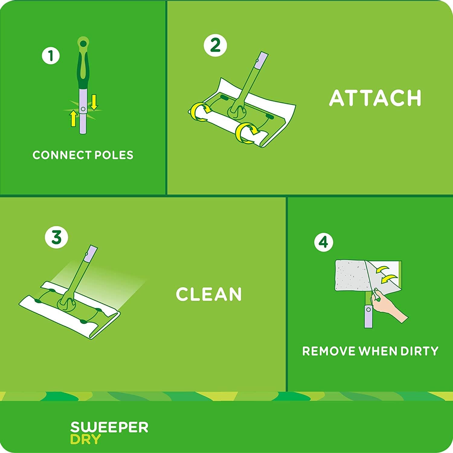 Procter Gamble Swiffer 35155 Swiffer Sweeper Wet Open Window Fresh 24 Count