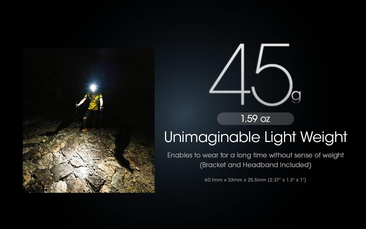 Nitecore NU25 400 Lumen Bright Lightweight Durable for Hiking