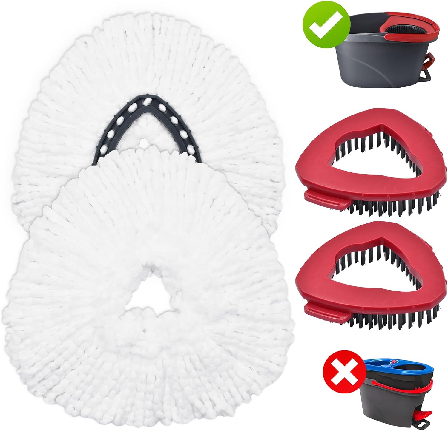 Ocedar Spin Mop Heads Replacement - 2-Piece Set