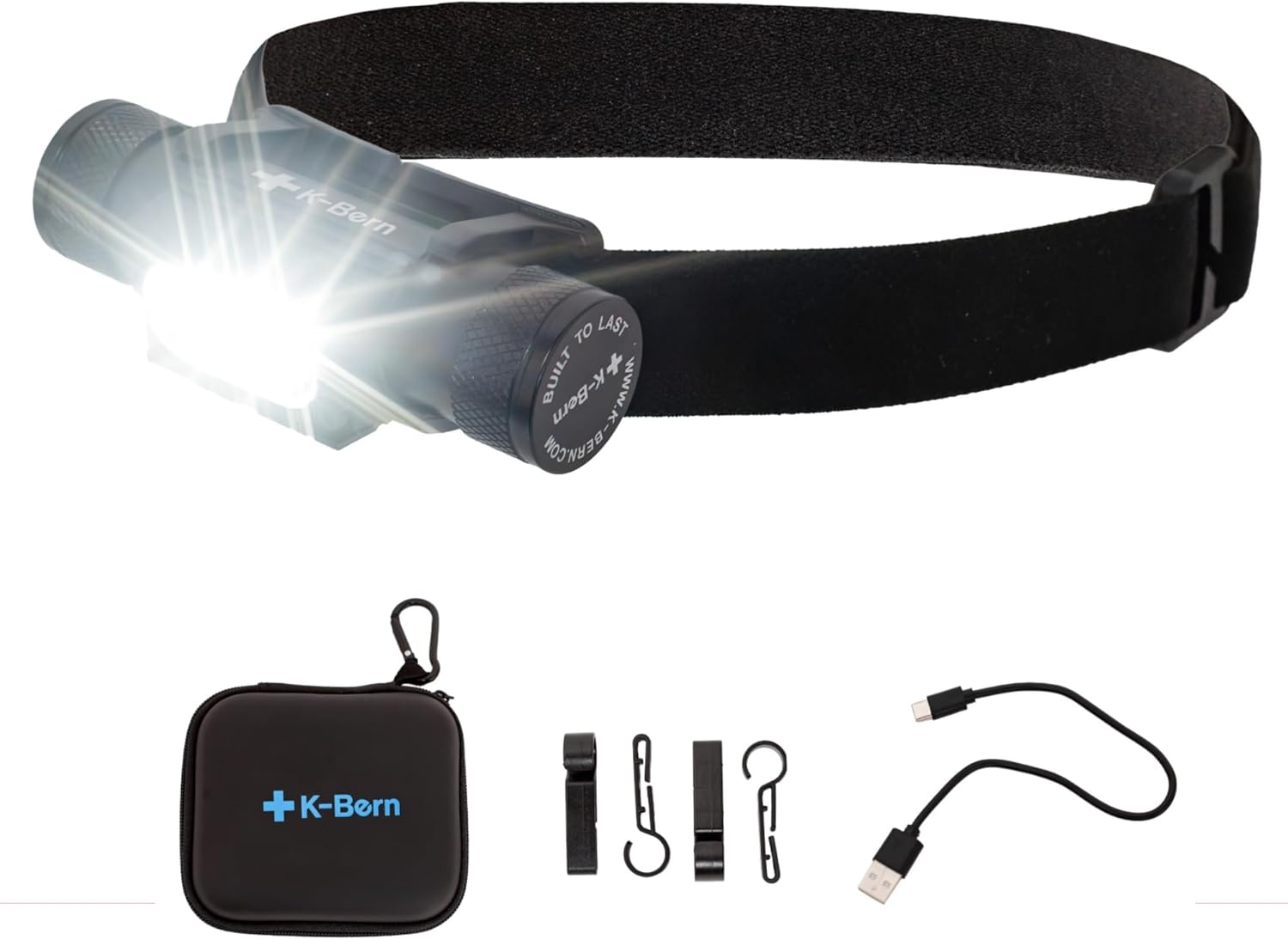 K-Bern Rechargeable Headlamp 1850 Lumen Ultra Bright Waterproof