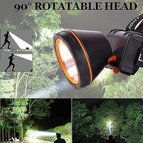 Aikertec Rechargeable Headlamp Waterproof 1000m Light 2 Modes Outdoor Essentials