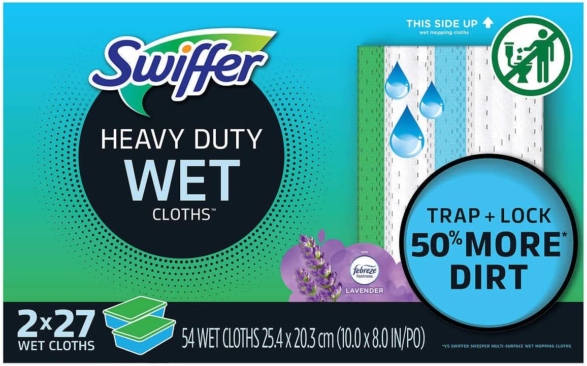 Swiffer Sweeper LAVENDER 54 CLOTHS