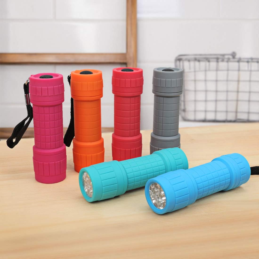 EverBrite 6-Pack Rechargeable flashlight and LED headlamp for kids