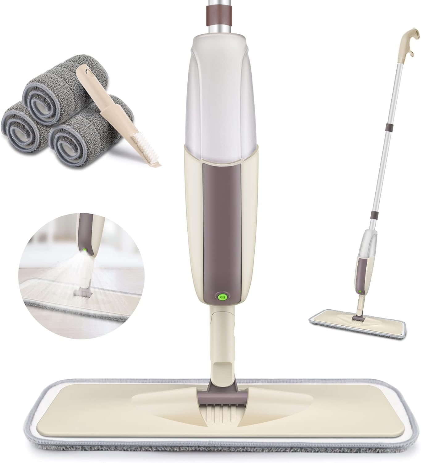 Efficient Steam Mop with Microfiber Pads for Wet Dry Cleaning