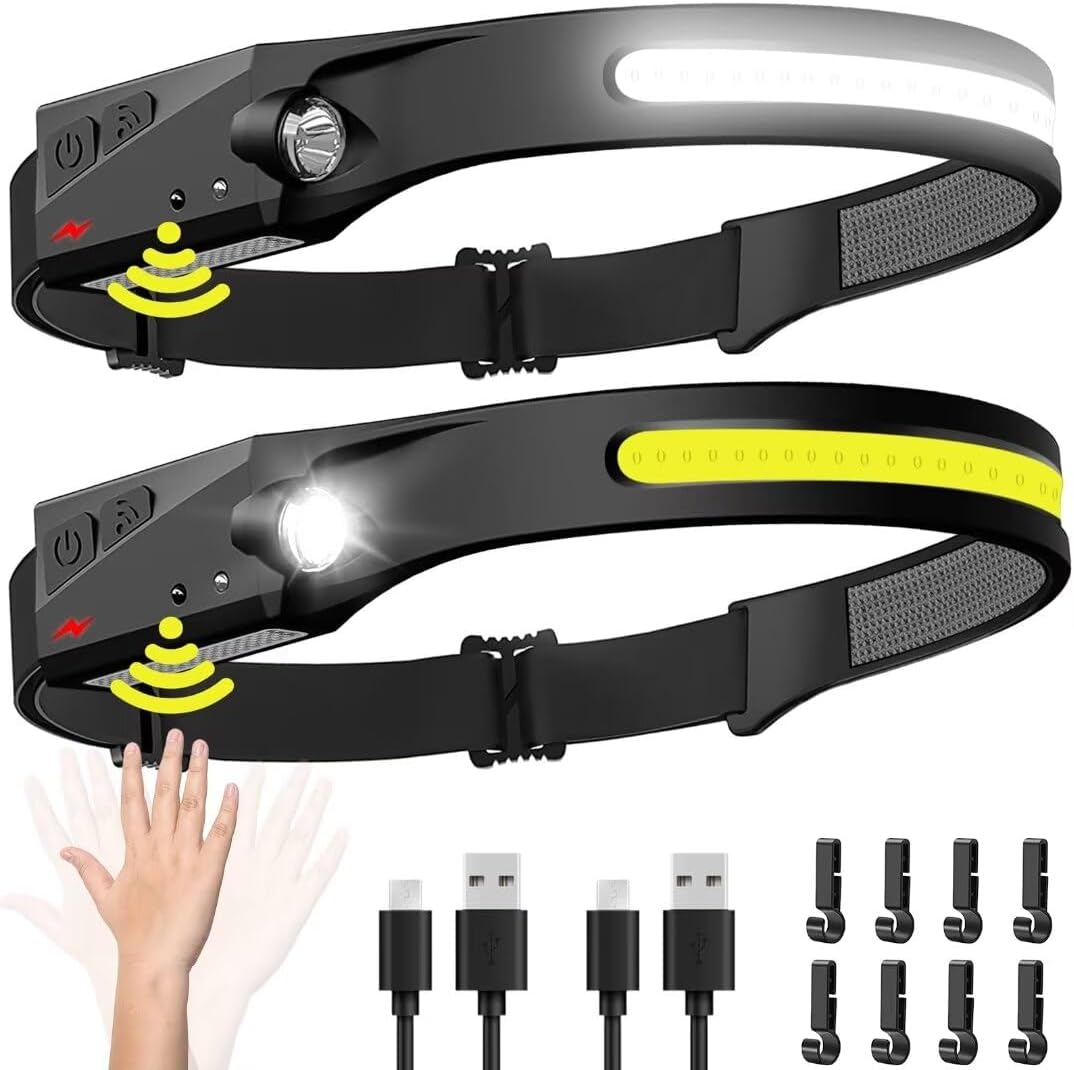 230 Wide Beam Headlamp with Motion Sensor Rechargeable camping accessory
