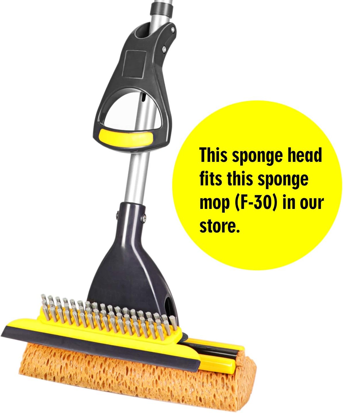 Yocada 2-Piece Sponge Mop Refill Head - Durable Easy to Clean