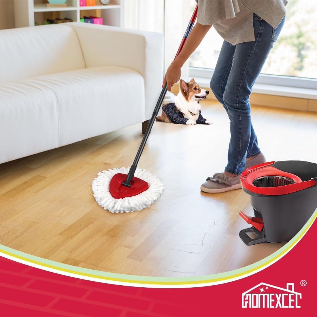 HOMEXCEL Mop Replacement Heads for O-Cedar Spin Mops 3-Pack