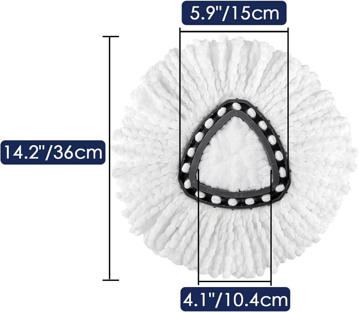 High-Quality Spin Mop Head - EasyWring Mop Refills Compatible with Triangle Spin Mop