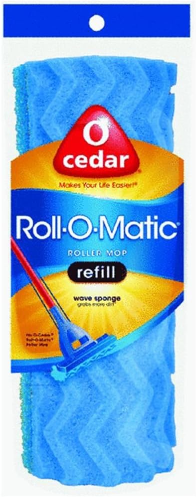 O-Cedar 8-12 Rollomatic Sponge Mop Refill - Soft Durable Eco-Friendly