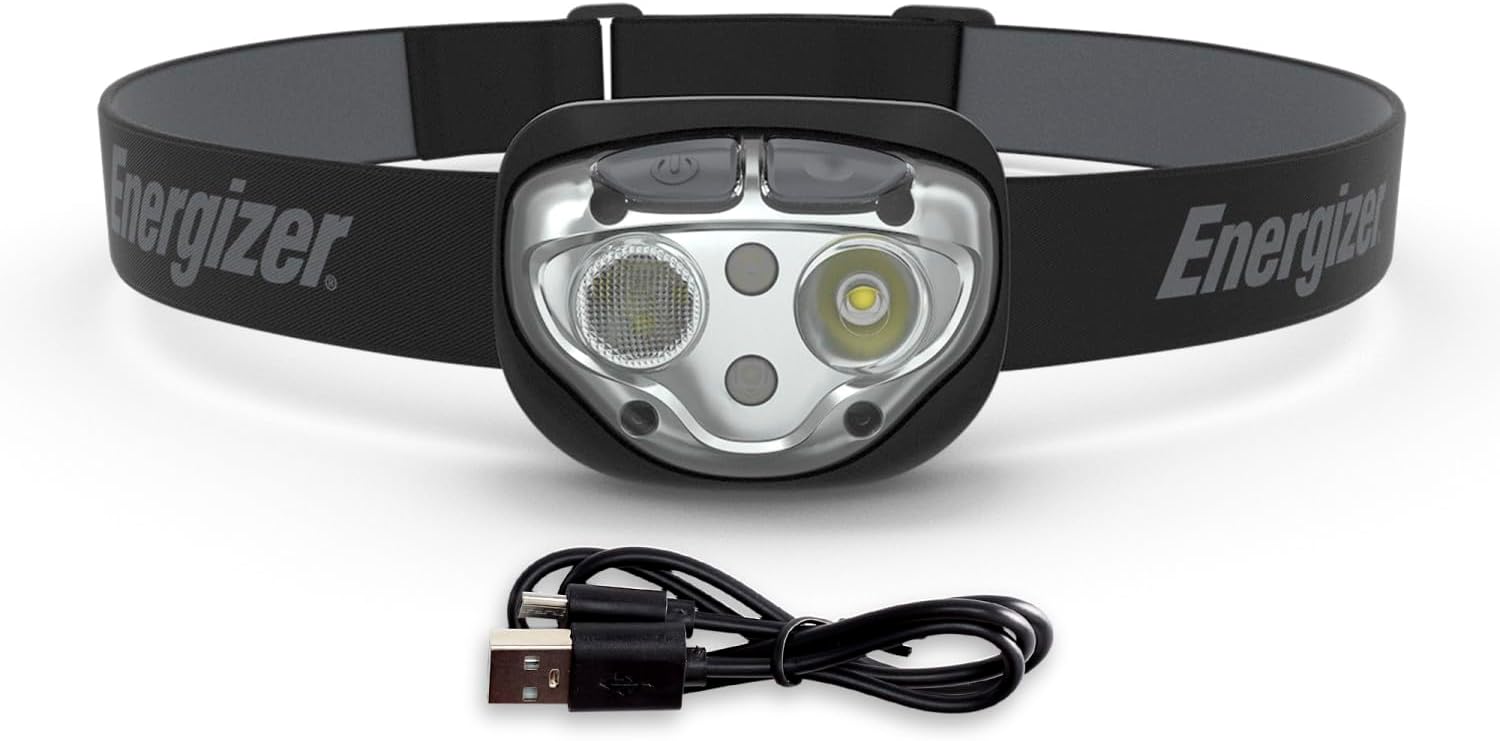 Energizer Rechargeable LED Headlamp Pro400 IPX4 Waterproof camping light