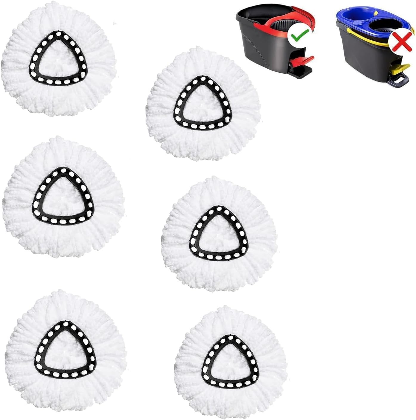 High-Quality Spin Mop Head - EasyWring Mop Refills Compatible with Triangle Spin Mop