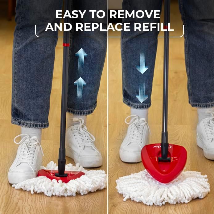 4 O-Cedar EasyWring Refills - Bacteria-Proof Mop Heads