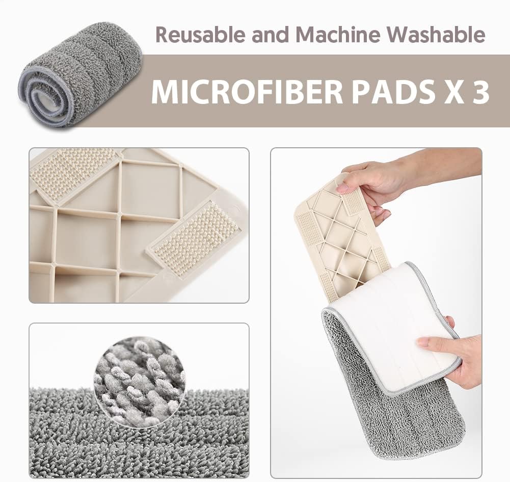 Efficient Steam Mop with Microfiber Pads for Wet Dry Cleaning