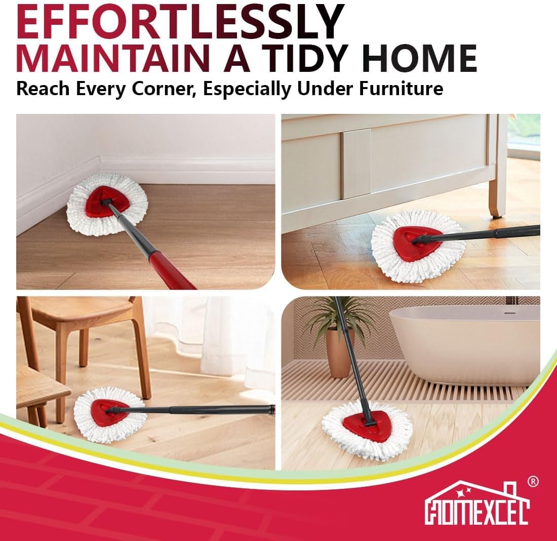 HOMEXCEL Mop Replacement Heads for O-Cedar Spin Mops 3-Pack