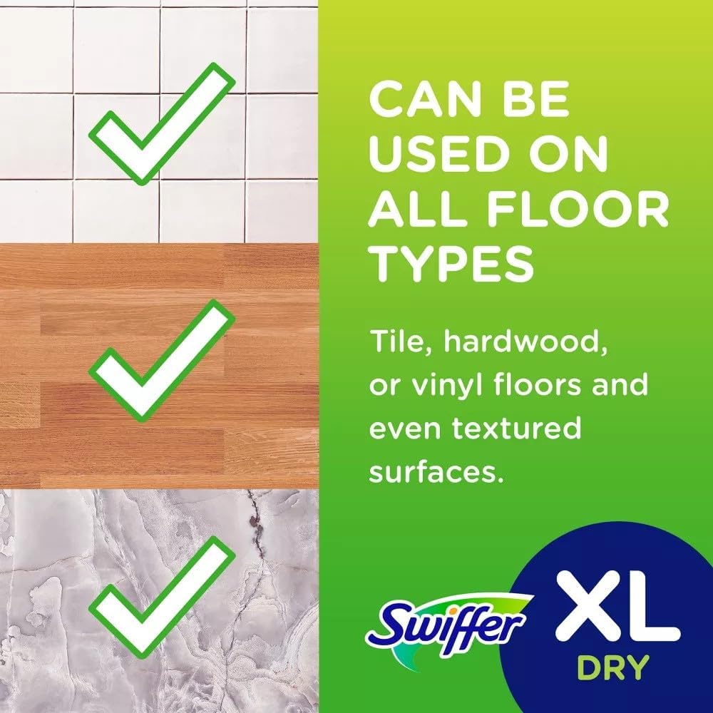Swiffer X-Large Disposable Mop Cloths - Large Durable Soft and Hypoallergenic