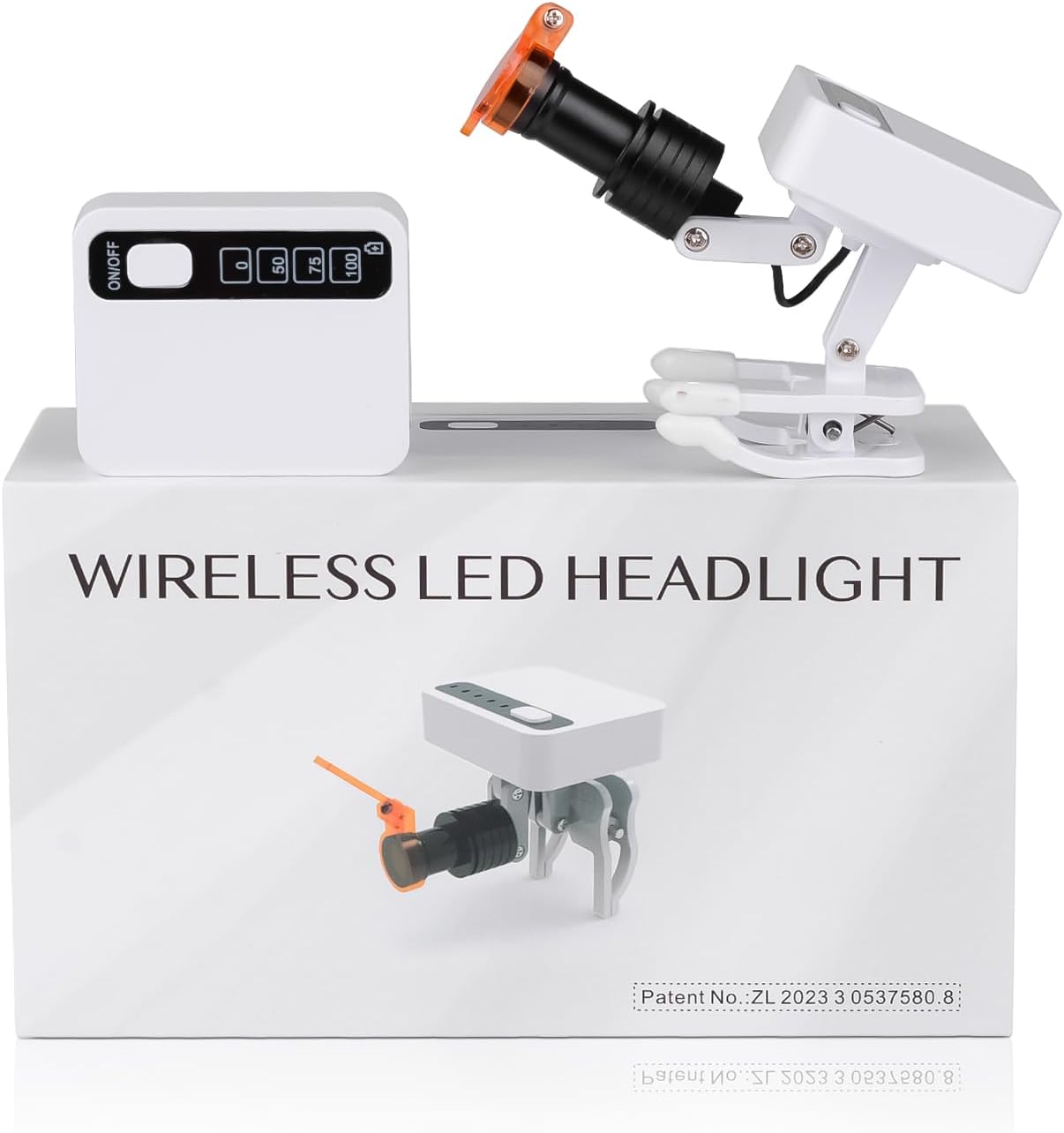 Adjustable LED Headlamp with_clip and 2 Batteries