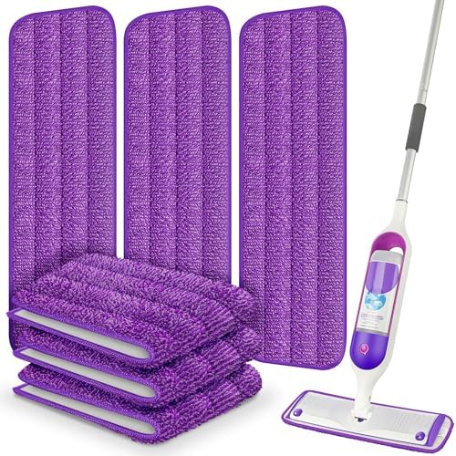 ILAVCOOL 6-Pack Reusable Mop Pads for Swiffer PowerMop Wood Floors
