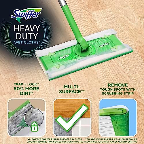 Swiffer Sweeper Pet Heavy Duty Deep Clean Multi-Surface Wet Cloth