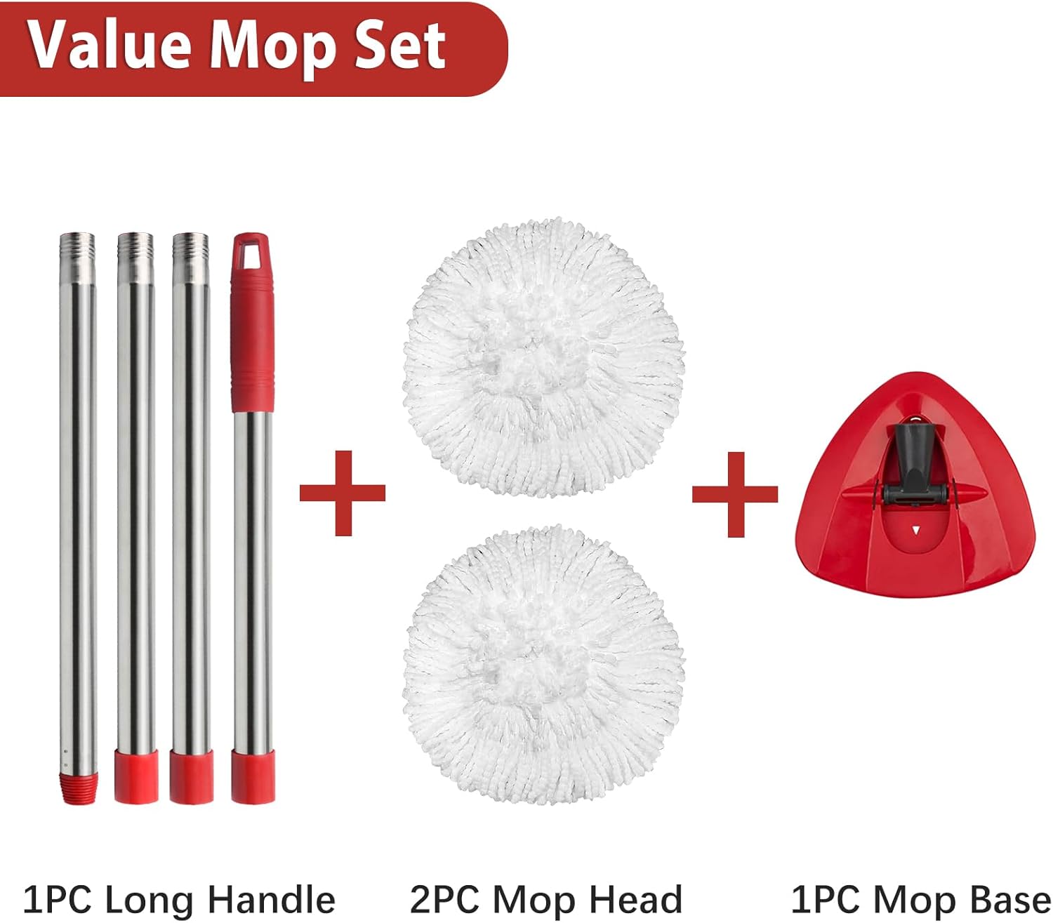 HiBaBy 2 Spin Mop Set Compatible with OCedar Mop