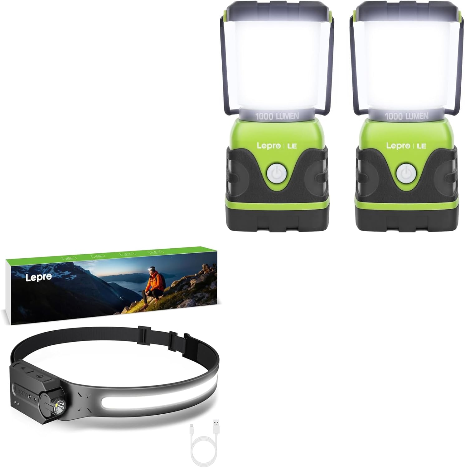 Camping Lantern with Adjustable Spotlight