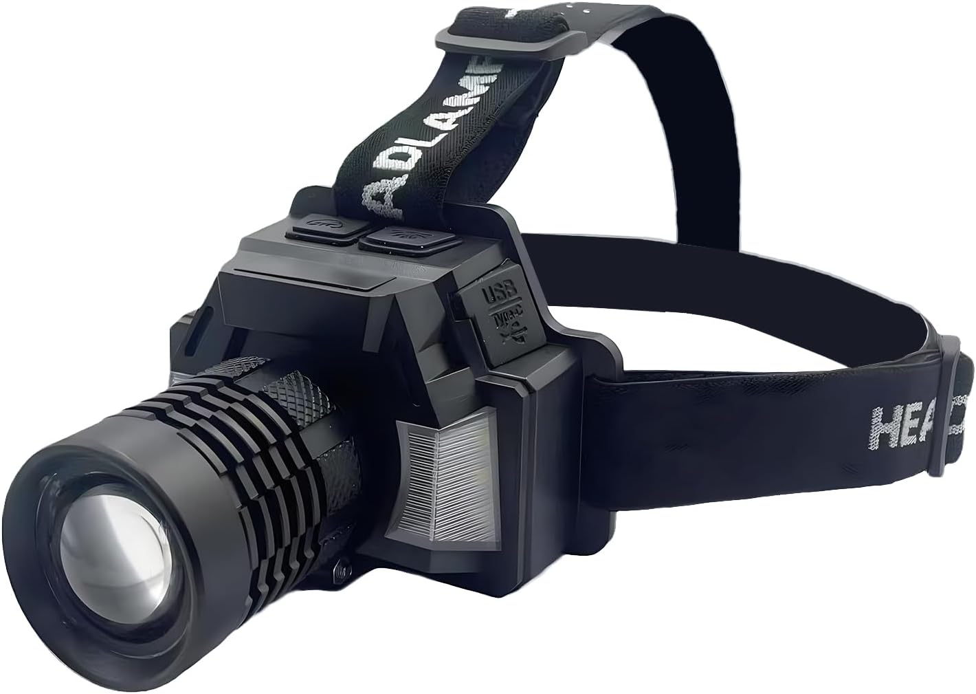 100000 Lumen Rechargeable Headlamp with Adjustable 90 Waterproof