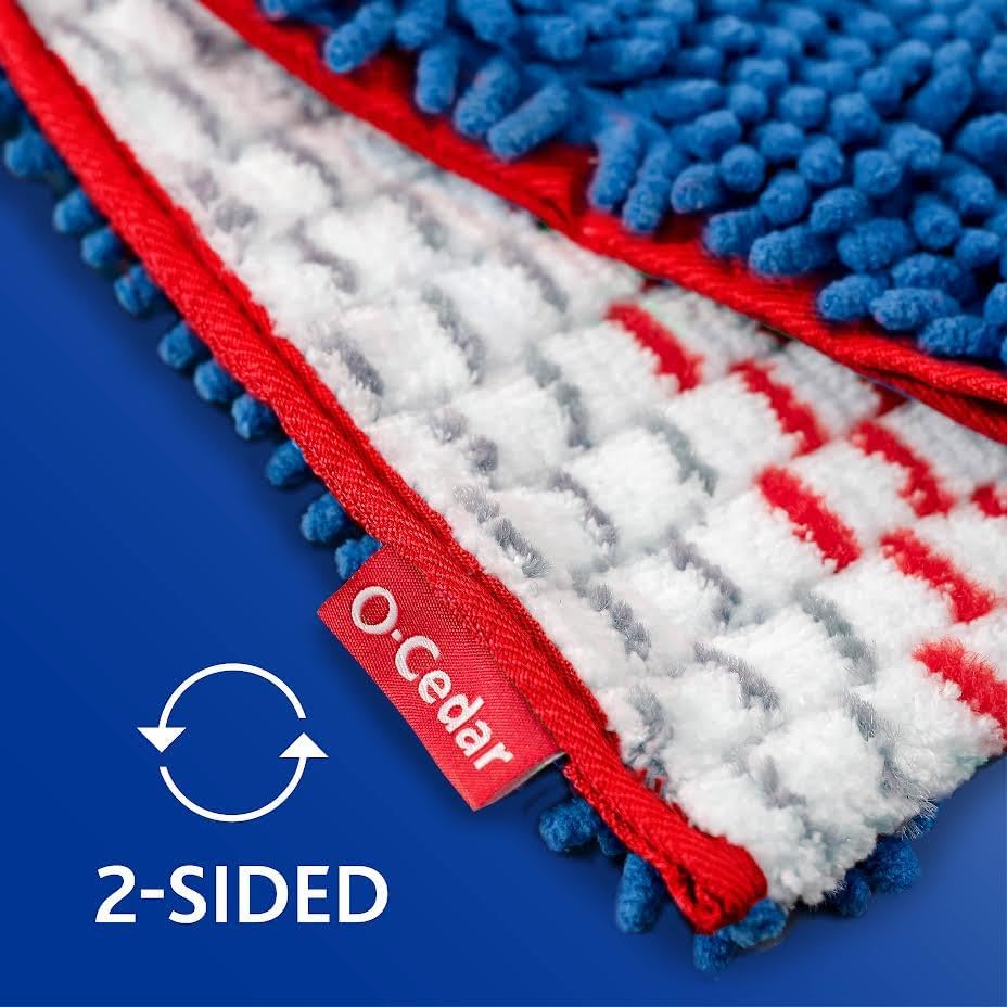 Health Household O-Cedar Microfiber Mop Refill Set with Bacteria-Killing 2-Pack