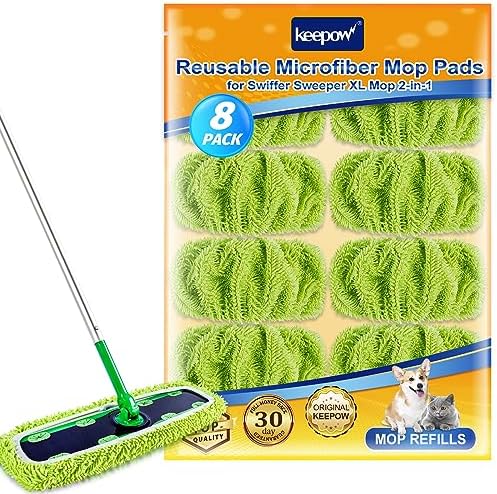 KEEPOW Reusable XL Mop Pads for Swiffer XL Sweeper