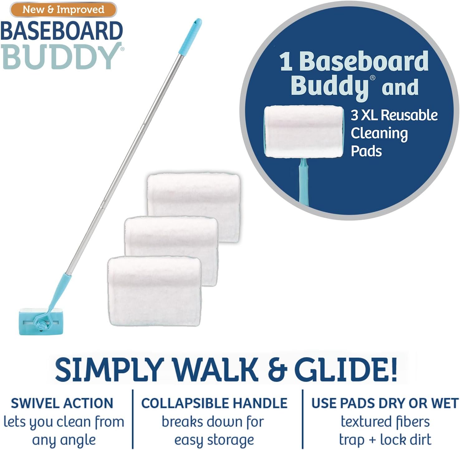 Baseboard Buddy Molding Baseboard Cleaner Tool