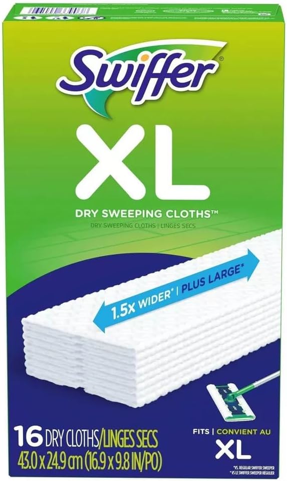 Swiffer X-Large Disposable Mop Cloths - Large Durable Soft and Hypoallergenic