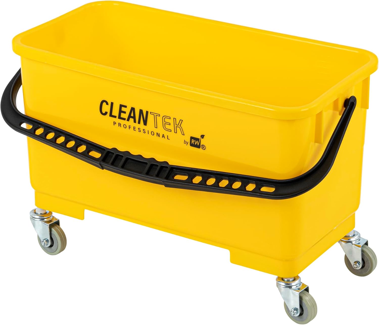Restaurantware 25 Qt Yellow Mop Bucket with Casters