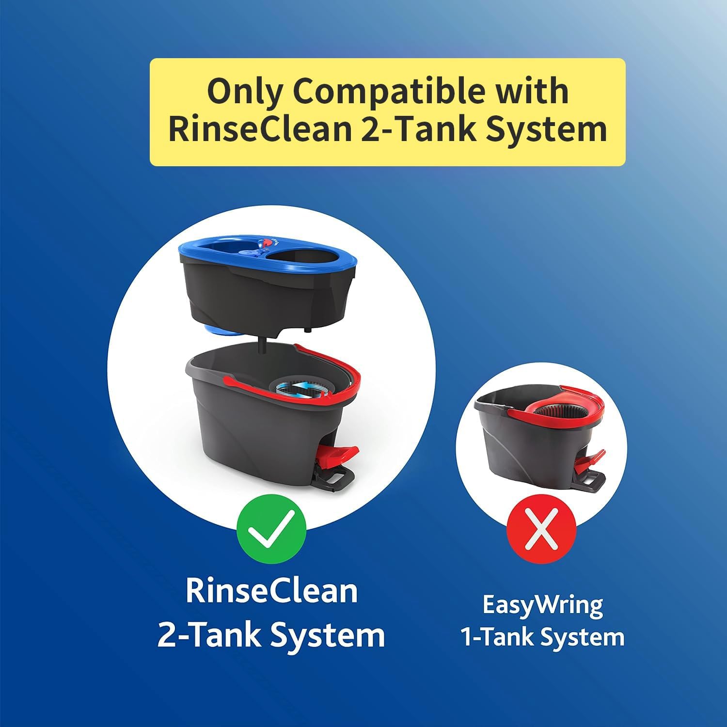 2-Piece Scrubber Brush for O Cedar 2 Tank System
