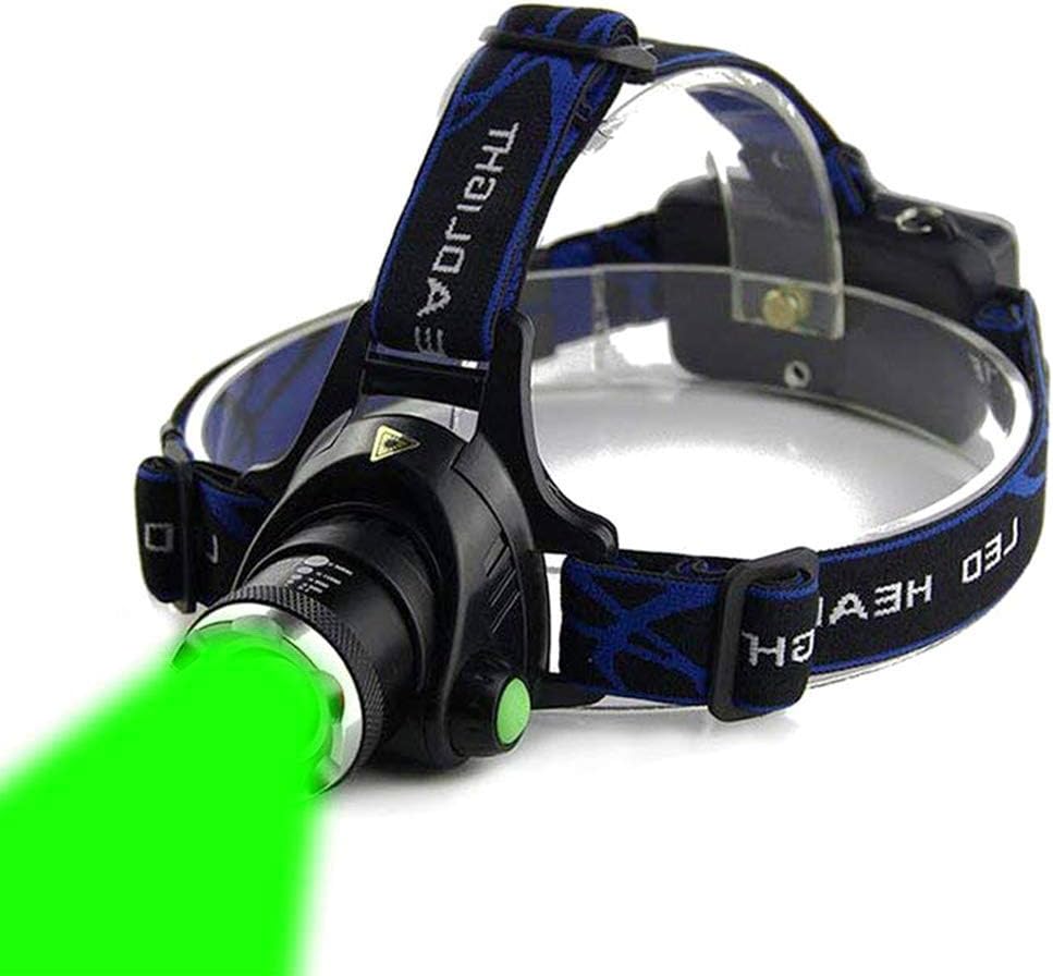 Green Light 3 Mode Zoomable Adjustable Headlamp