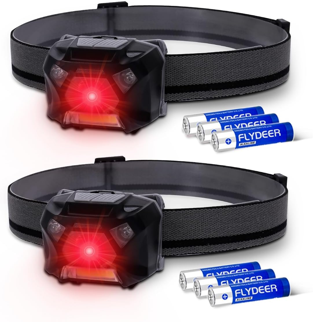KunHe Red Light LED Headlamp for Adults Camping Hiking