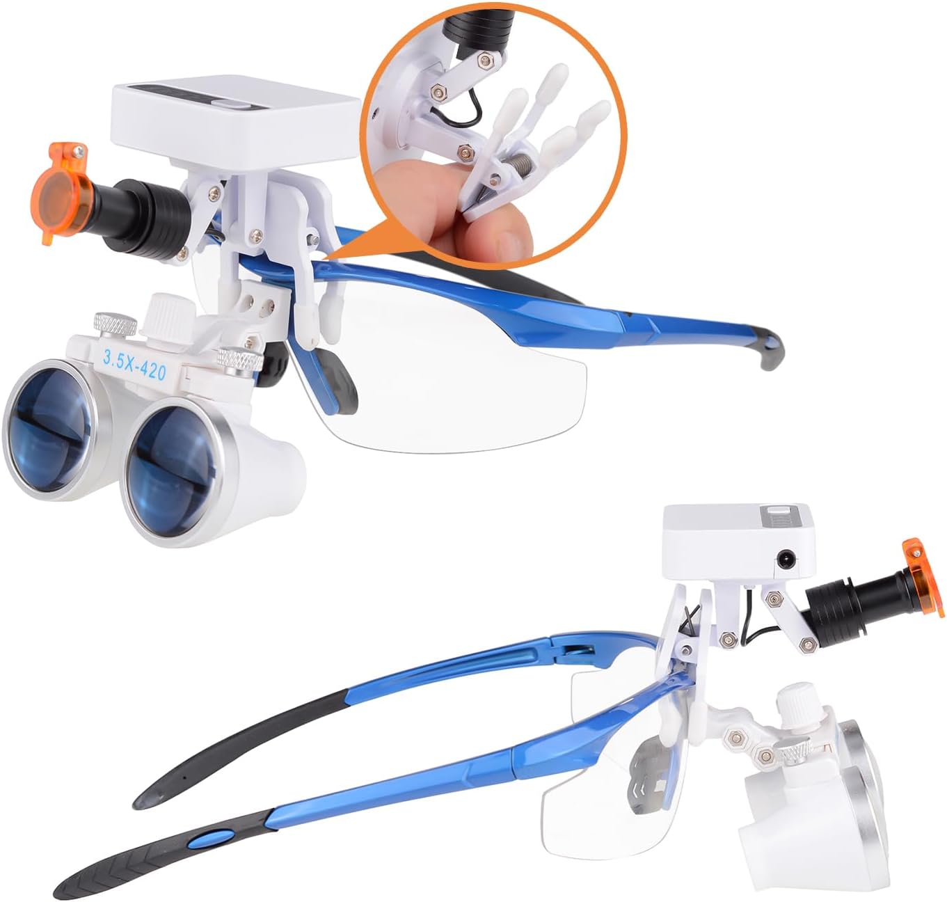 5W Ultralight LED Headlamp Clip for Glasses Binoculars