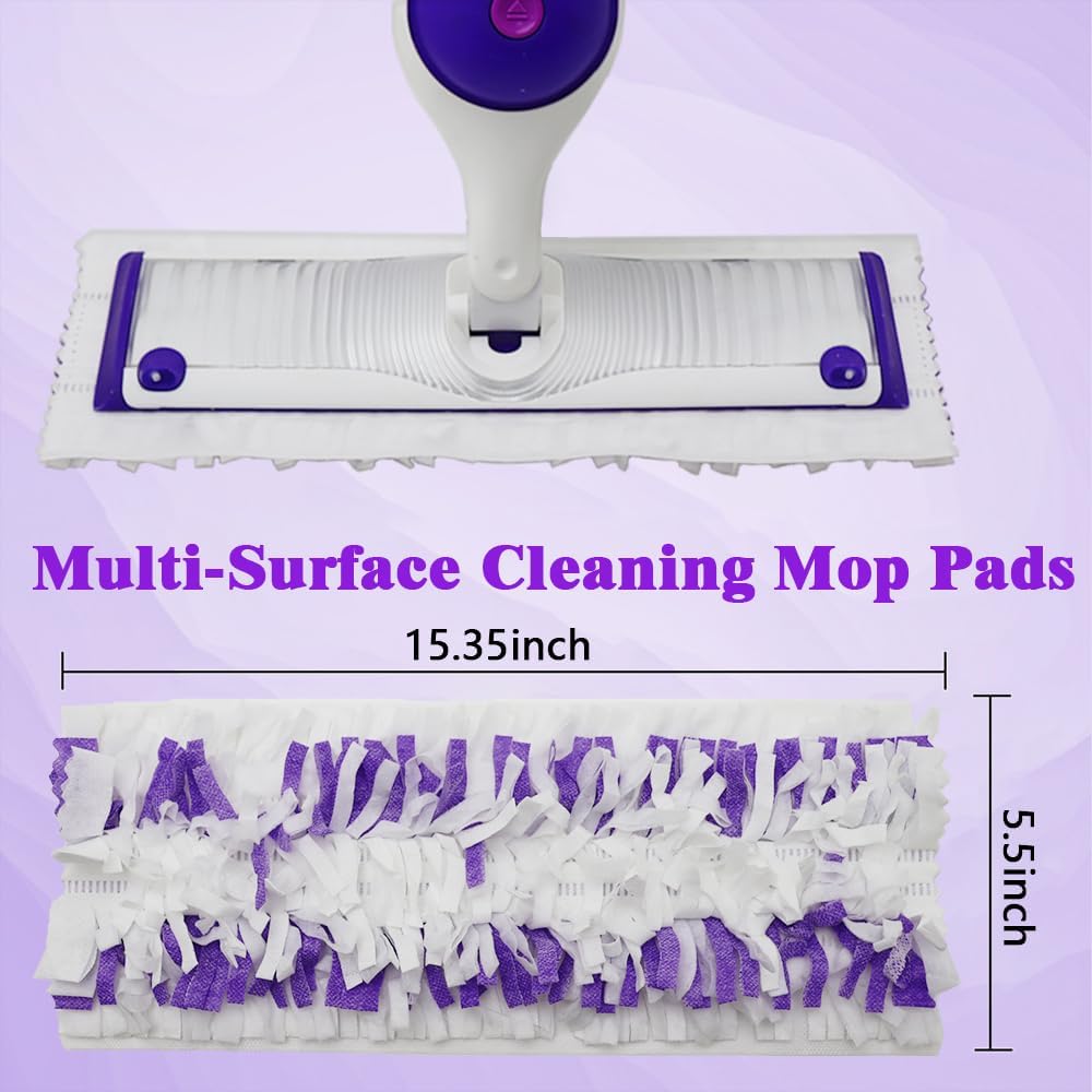 Mewvine Disposable Mop Pads for Swiffer PowerMop - 10 Count Multi-Surface Refills