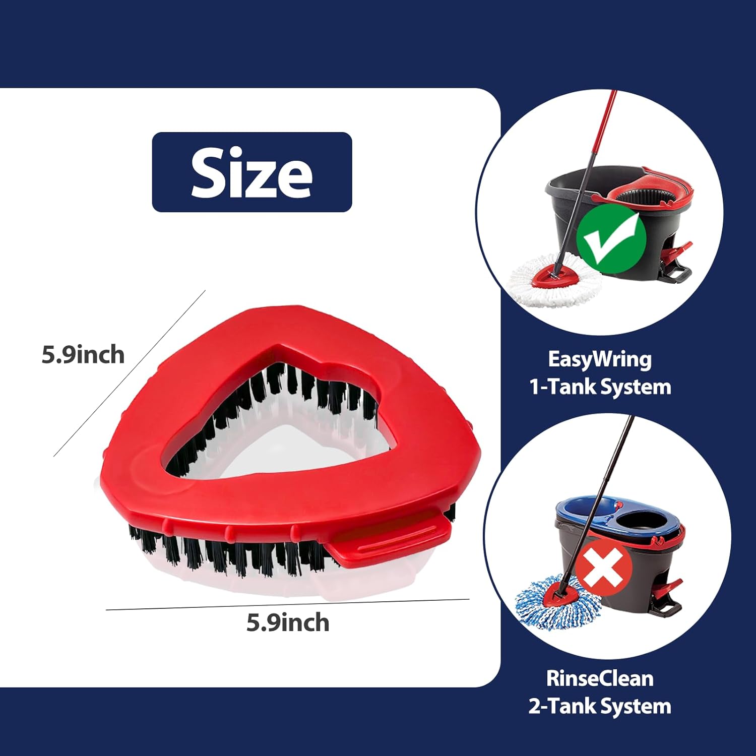 Koolstuffs Spin Mop Scrub Brush Head 2 Pack