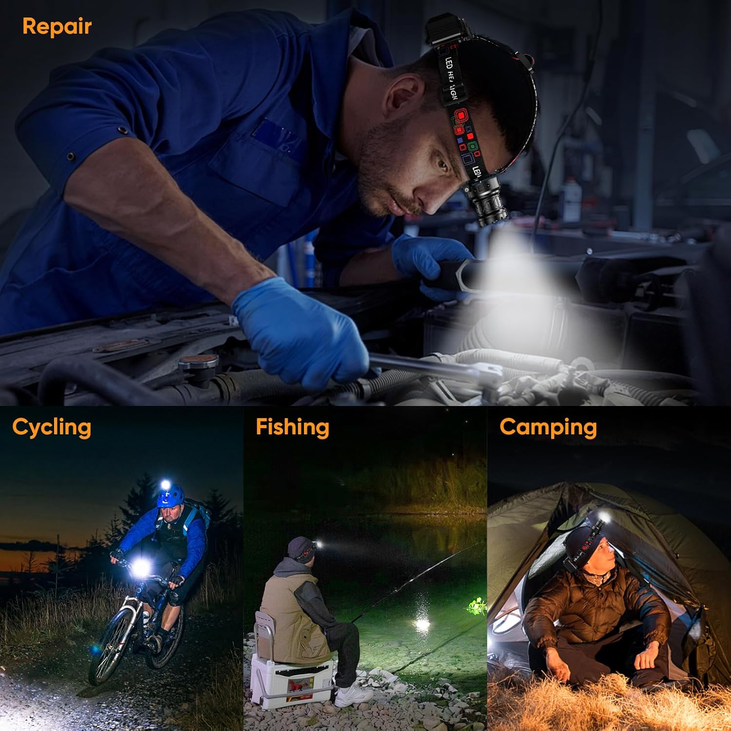 Rechargeable Headlamp 990000 LM